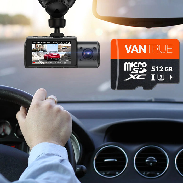 Vantrue 128G 256G U3 V30 Class 10 4K UHD Video High Speed Transfer TF SD Card Desgin for Car Dash Cam GPS navigation