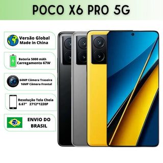 Xiaomi Poco X6 PRO 5G Versão Global | Smartphone 5G , ROM Global , Câmera 64MP , Carregador 67W