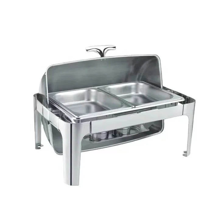 Square Stainless Steel Buffet Furnace Luxury Furnace Insulation Buffet  Tableware Chafing