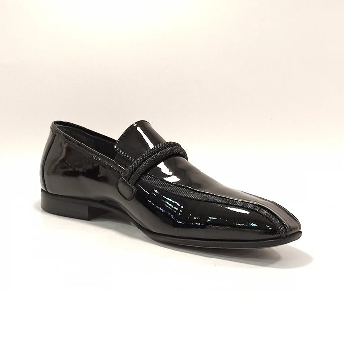 Luxury Men Black Loafers Classic Style Genuine Patent Leather Italian Mold Pointed Toe Slip On Formal Bussiness Office Shoes