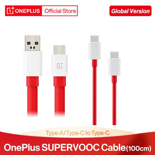 Original OnePlus SUPERVOOC Type-A to Type-C/Type-C to Type-C Cable 100cm For OnePlus 8 8T 9 9 Pro 10 Pro 10R Nord CE 2 Lite 2T