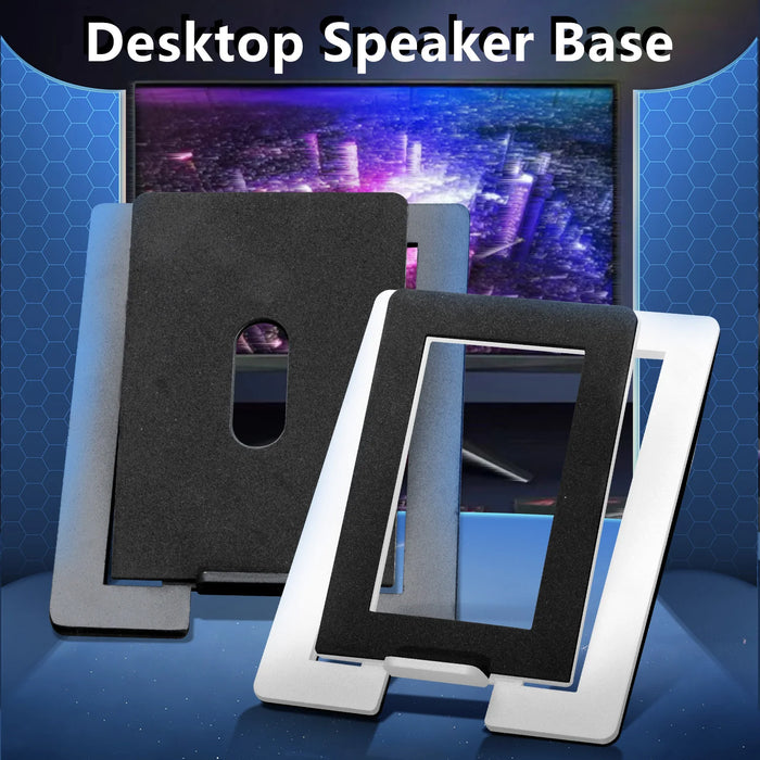 Speaker Base Bracket Enhance Spatial Sound Effects and Shock Absorption, For Computer Speakers Support and Desktop Audio Stand