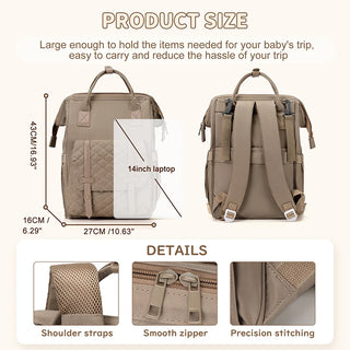 Diaper Bag Backpack Large Baby Nappy Bags for Boy Girls Multifunction Waterproof Stylish Travel Baby Bag for Moms Dads Maternity