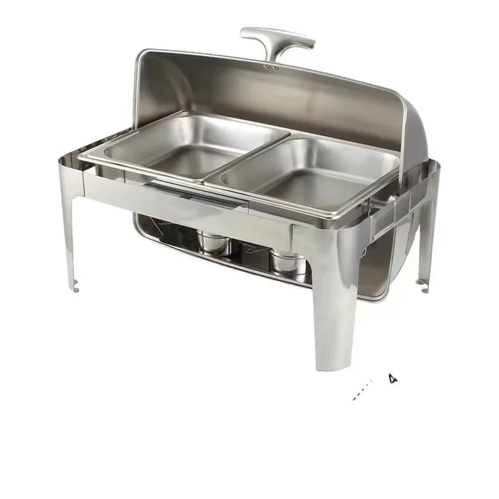 Square Stainless Steel Buffet Furnace Luxury Furnace Insulation Buffet  Tableware Chafing