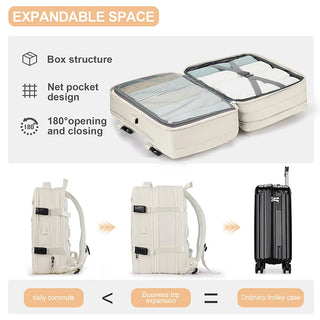 Travel Laptop Backpack, Extra Large 25-40L Expandable Carry On Backpack for Women Men, Water Resistant Luggage Laptop Backpacks
