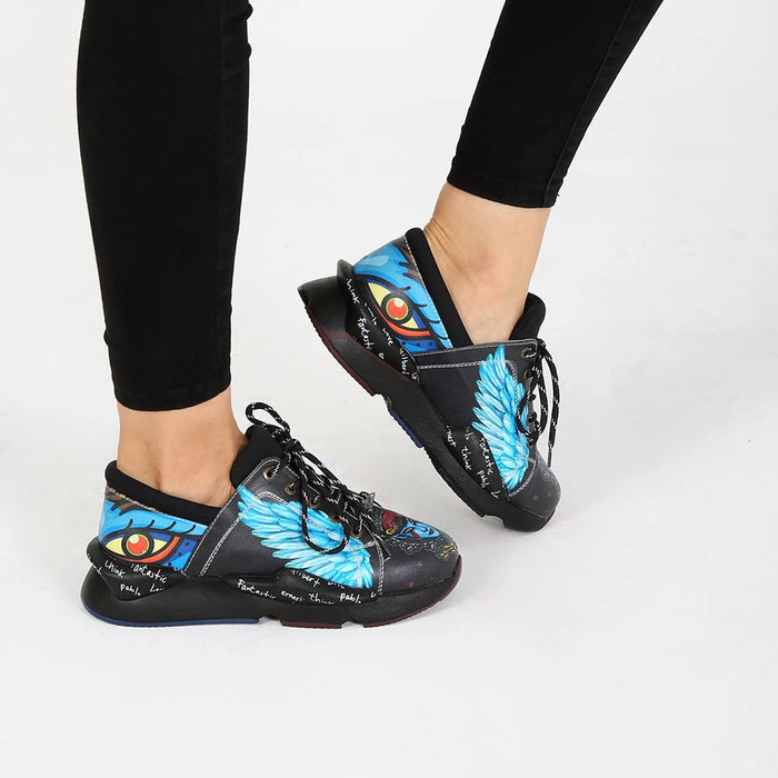 Women Sneakers Spring Summer Fashion Lightweight Casual Sport Design Lace-Up High Quality Vulcanized Vegan Shoes