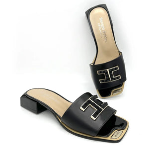 Women Black Genuine Leather Slippers Spring Summer Fashion Flat Flip Flops Lightweight Comfortable Sandals Soft Sole Shoes