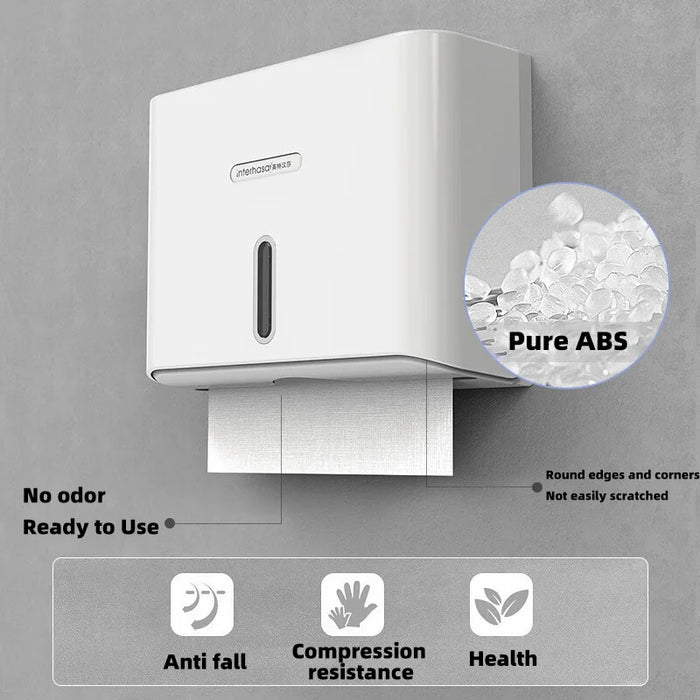 interhasa! Paper Towel Holder Wall Punch Free Paper Towel Dispenser Waterproof Tissue Dispenser for Bathroom Toilet Commercial