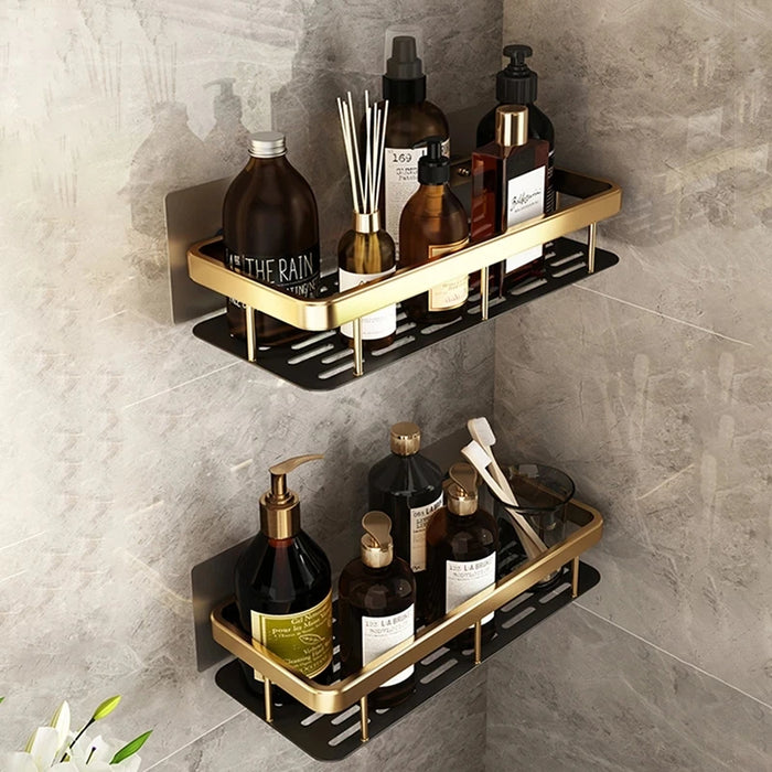 2pcs Punch-Free Bathroom Shelf Organizer Rack Shower Storage Shelf Shelves Kitchen Toilet Storage for Bathroom Accessories Set