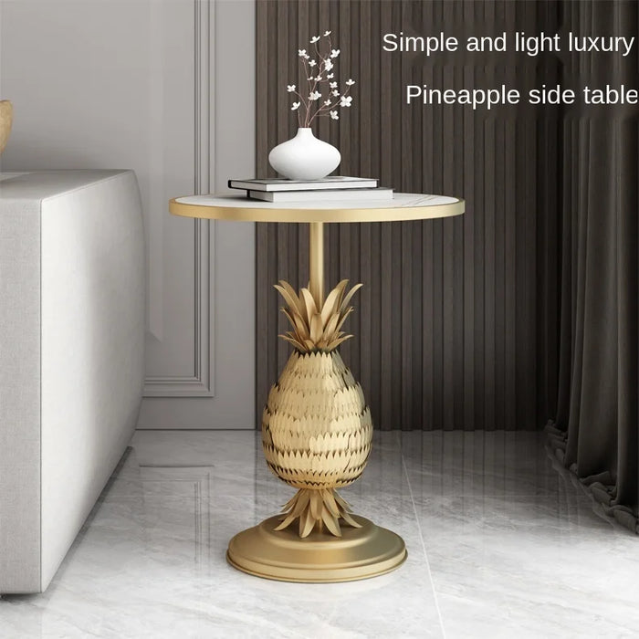 Cy Simple Modern Tea Table Side Table Living Room Sofa Side Cabinet Balcony Small round Table Pineapple Creative