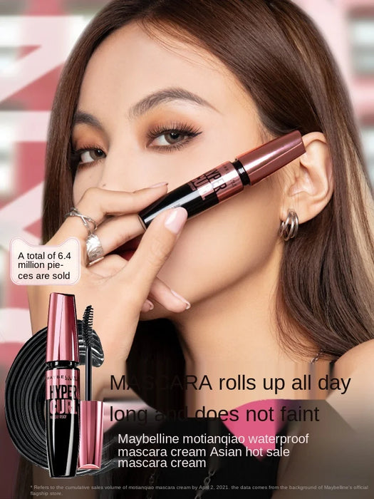 TT Pink Fat Man Motianqiao Waterproof Mascara Lasting Thick Waterproof Curling without Blocking Not Easy to Smudge Women