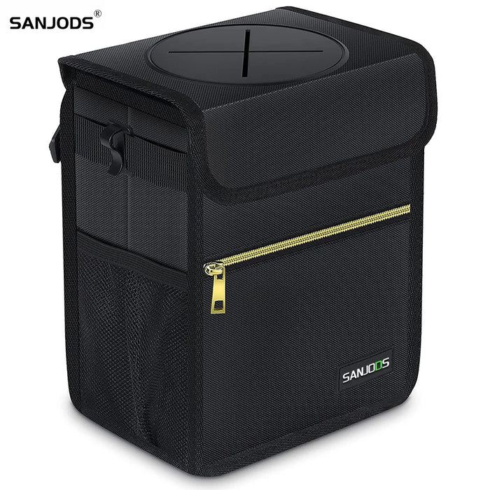 SANJODS Car Trash Can Waterproof Trash Bin Multifunction Car Bin Seat Back Garbage Dump Auto Organizer for Car Accessories