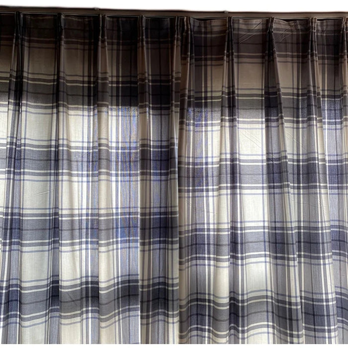 High Grade Lattice Thick Blackout Curtains for Living Room  Kitchen Bedroom Cortains Drapes Classic Stripe Plaid Window Drapes