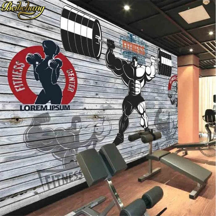 beibehang Custom photo wallpaper wall murals wall stickers 3D broken wall into the gym gymnasium tooling background wall