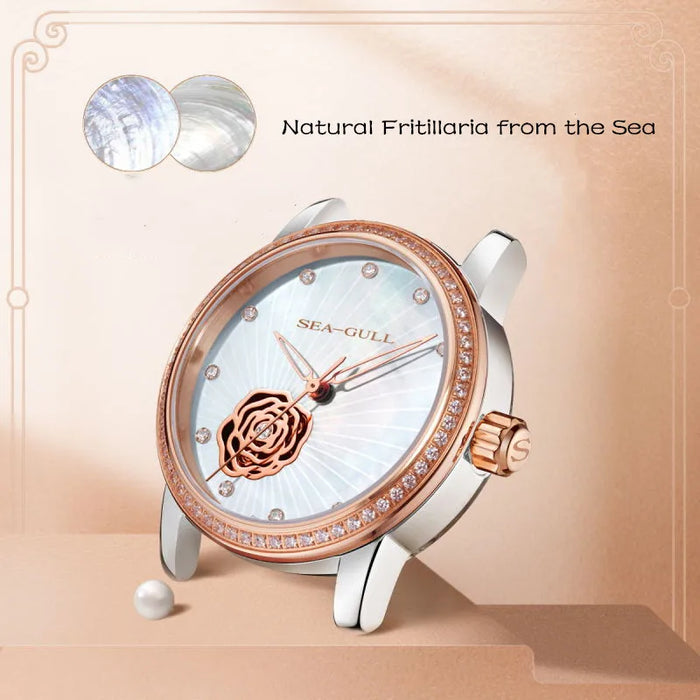 New Seagull Watch Female Simple Temperament Hollow Automatic Mechanical Women Watch 317.15.6121KL