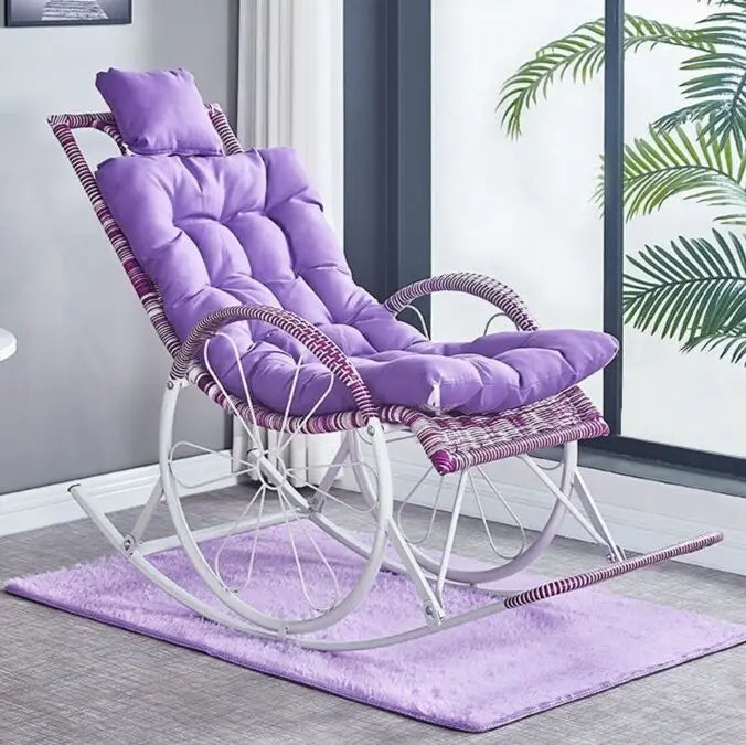 TT Adult Rocking Chair Home Rocking Chair Recliner Balcony Rattan Chair Leisure Chair Recliner Chair Leisure