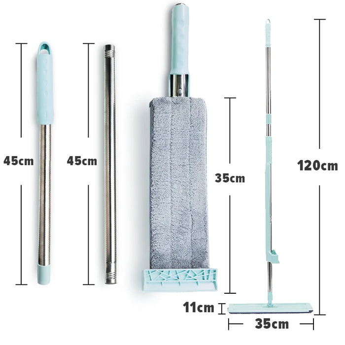 Hands Free Wash Squeeze Mop with 2 Microfiber Pads, 360 Degree  Spin Mop, Easy Self Wringing Cleaning Floor Mop