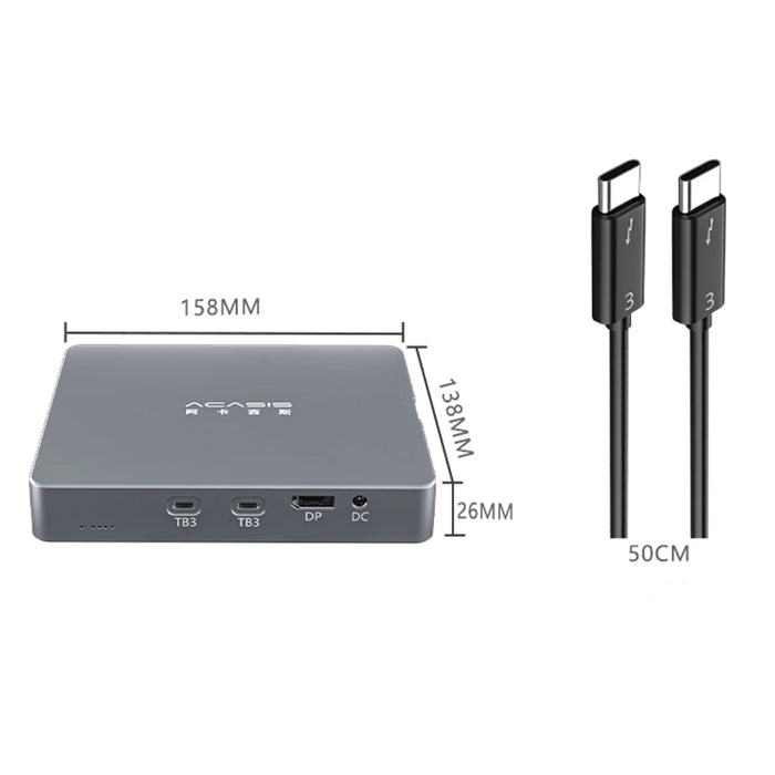 Acasis M.2 2/4-Bay Enclosure Docking Station Type C to USB3.0 TB3 Hard Disk Box External for NVME PCI-E M-Key/B+M Key 2280 SSD