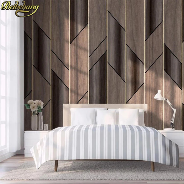 beibehang papel de parede 3d wallpaper European minimalist bedroom living room TV backdrop stripes  abstract mural