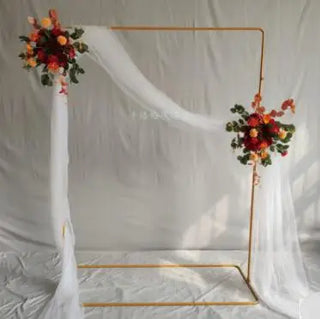 Wedding props stage background frame iron square arch decorative flower stand welcome area sign frame custom
