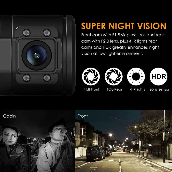 Vantrue N2 Pro Dash Cam HD 1080P for Car DVR Video Recorder Dash Camera 1440P Night Vision GPS WDR Parking Mode Dashcam