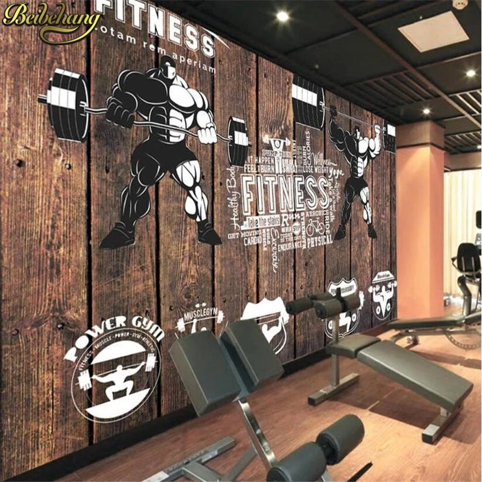 beibehang Custom photo wallpaper wall murals wall stickers 3D broken wall into the gym gymnasium tooling background wall