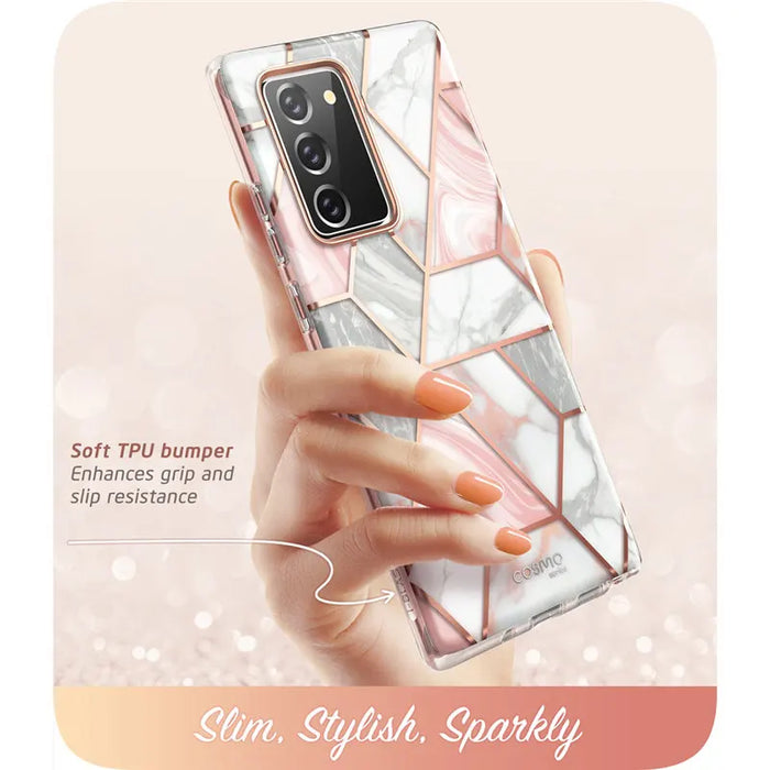 For Samsung Galaxy Note 20 Case 6.7 inch (2020) I-BLASON Cosmo Full-Body Glitter Marble Cover WITHOUT Built-in Screen Protector