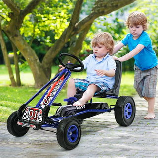 Go Kart Kids Ride On Car Pedal Powered 4 Wheel Racer Toy Stealth Outdoor New
