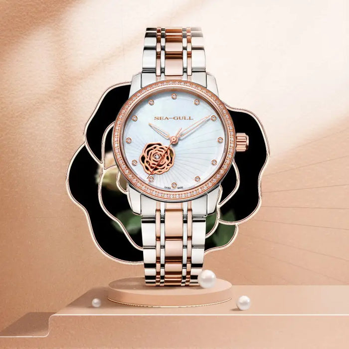 New Seagull Watch Female Simple Temperament Hollow Automatic Mechanical Women Watch 317.15.6121KL