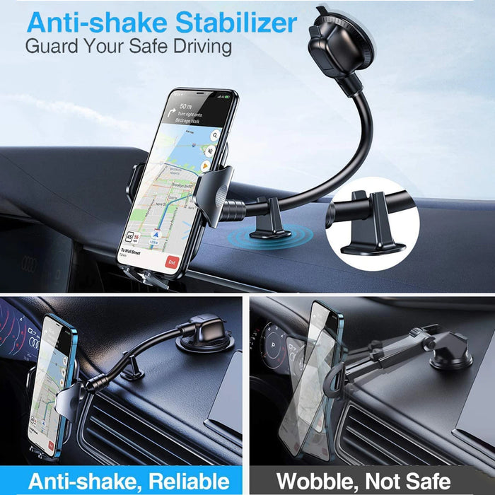 Dashboard Car Phone Holder for Car 360 Long Arm Universal Handfree Auto Windshield Air Vent Car Phone Mount Mobile Phone Support
