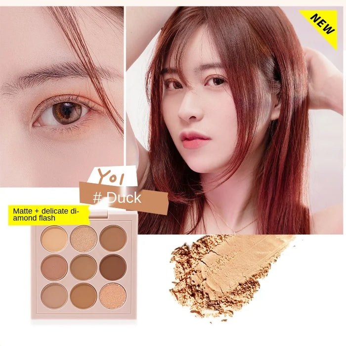 TT Nine-Color Eye Shadow Plate Duck Series Matte Shimmer Sequins