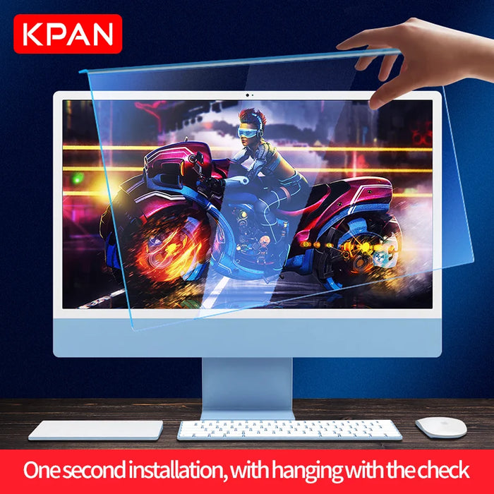 KPAN Acrylic Hanging monitor Screen protective film Anti-Blue Light 12-32 Inch 17 19 21.5 27 Inch For TV Desktop Laptop Imac