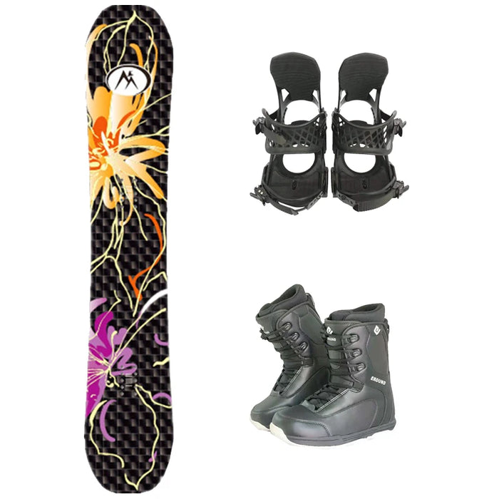 ski snowboard and snow boots snow binding snow shoes  set