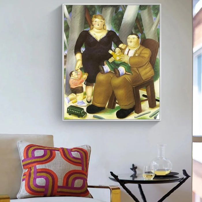 The Presidential Family by Fernando Botero Canvas Paintings On the Wall Art Posters And Prints Nordic Art Funny Pictures Cuadros