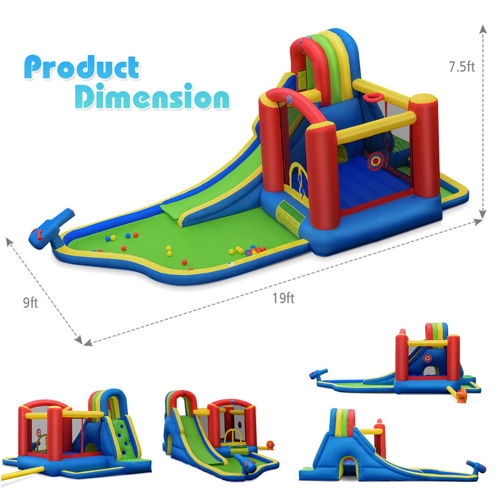 Inflatable Kid Bounce House Slide Climbing Splash Park Pool Jumping Castle OP70103