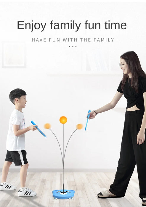 zq  Table Tennis Trainer Self-Training Household Children's Elastic Flexible Shaft Soldier Practice Indoor Toy Ping-Pong