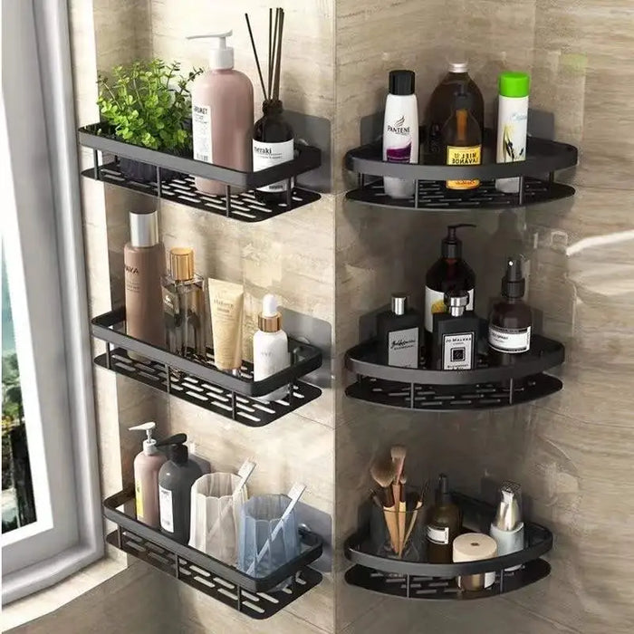 Bathroom Shelves No-drill Wall Mount Corner Shelf Shower Storage Rack Holder for WC Shampoo Organizer Bathroom Accessories