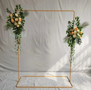 Wedding props stage background frame iron square arch decorative flower stand welcome area sign frame custom