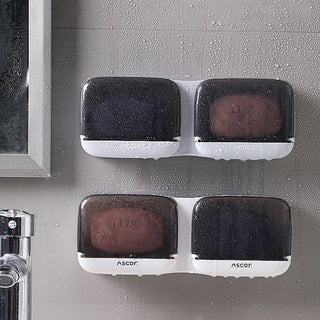IZEFS Portable Soap Dish For Home WC Toilet Waterproof Soap Holder Restoom Wall Storage Box Storage Holder Bathroom Accessories