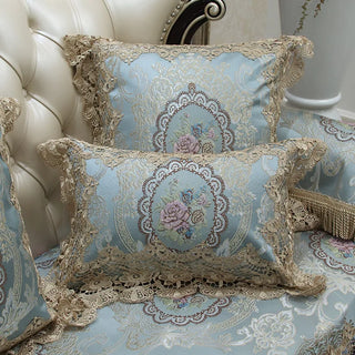 European Luxury Cushion Cover Lace Pillow Cover Plant Flowers for Home Decoration Sofa Bed 60x60cm/30x50cm/50x50cm