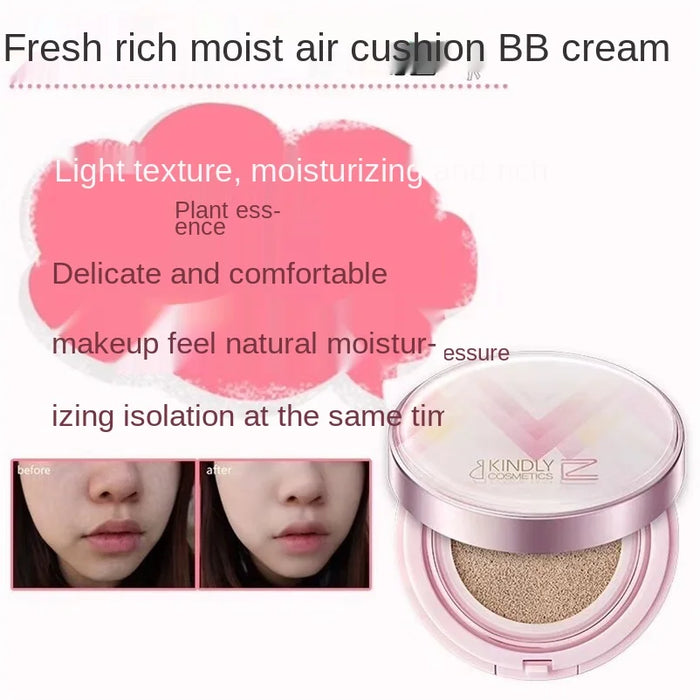 TT Fresh Rich Moist Cushion BB Cream Nude Makeup Concealer Strong Isolation Refreshing Lasting Moisturizing CC Cream Not Easy