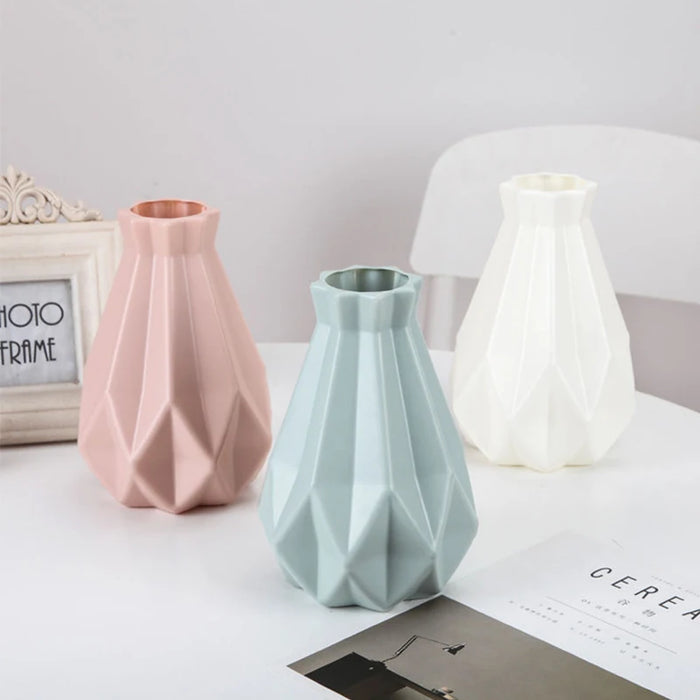 Nordic Style Creative Plastic Vase, Falling Resistant, Office, Home, Flower Arrangement Decoration, Dry Flower Vase