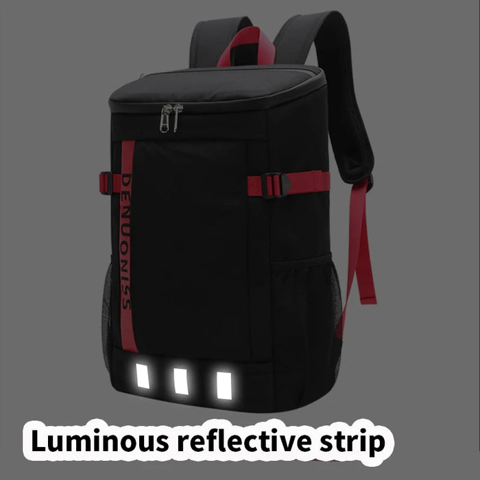 DENUONISS Latest Big Cooler Bag Backpack Reflective Strip Design Camping Refrigerator Insulated Pack Thermal Bag For Travel