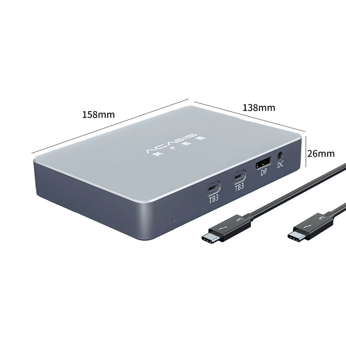 Acasis M.2 2/4-Bay Enclosure Docking Station Type C to USB3.0 TB3 Hard Disk Box External for NVME PCI-E M-Key/B+M Key 2280 SSD