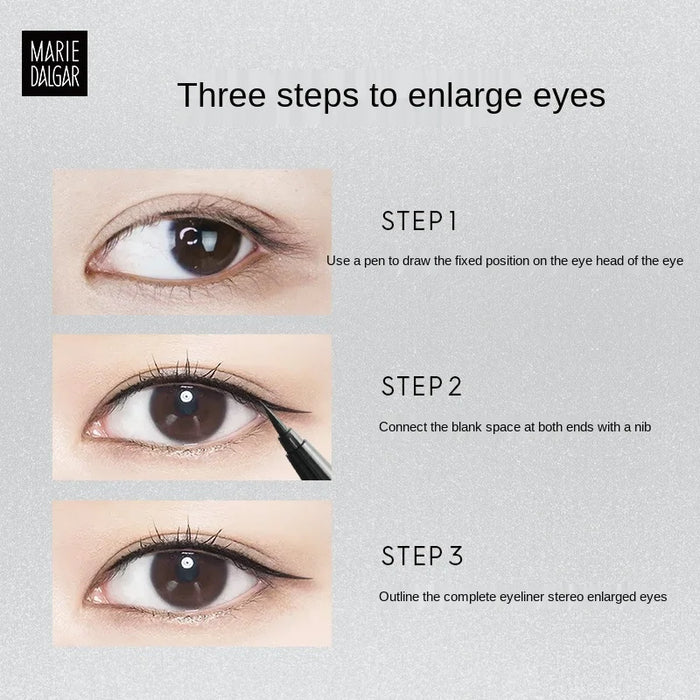 TT MARIE DALGAR Fine Smooth Eyeliner Liquid Eyeliner Fine Mixed Brush Tip Waterproof Smear-Proof Long Lasting