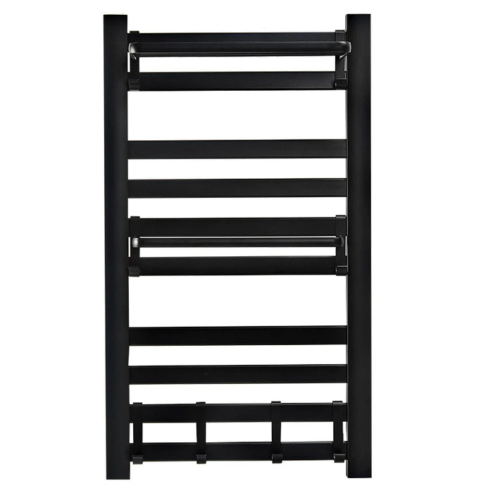 Bathroom Electric Bath Towel Warmer Heating Towel Shelf Rack Household 55℃ Thermostatic Towel Dryer Punch Free Heater Rail Black