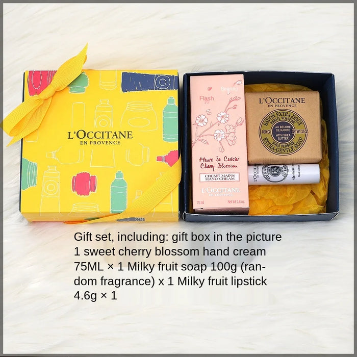 TT L'occitane Hand Cream Set Box Gift Box with Hand Gift 30ml75ml 2/3/4 PCs Cherry Blossom Shea Butter