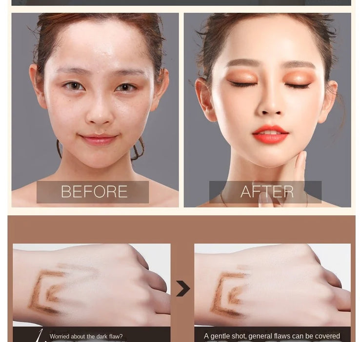 TT Zhenyan Flawless Double Plate Cushion Foundation Double Layer Air Cushion BB Cream-to-Powder Foundation Foundation Authentic