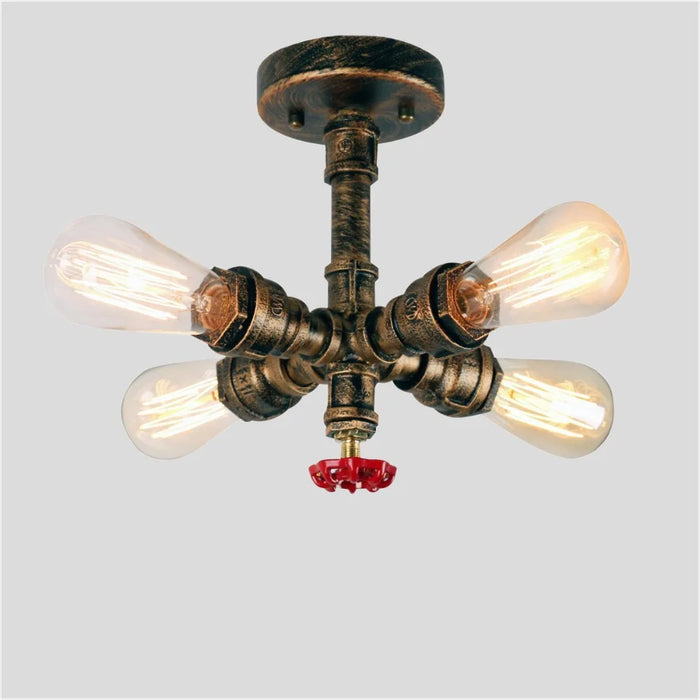 Loft Iron Ceiling Light Vintage Multi Heads Living Room Bedroom Hanging Lamp Restaurant Dinging Room Light Fixture