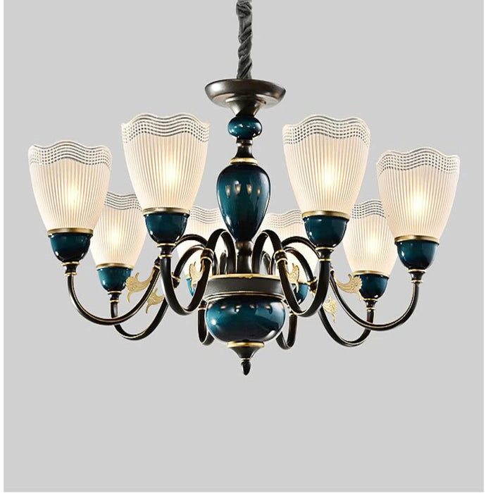 American-style living room wrought iron chandelier bedroom dining light pastoral light luxury villa lamps